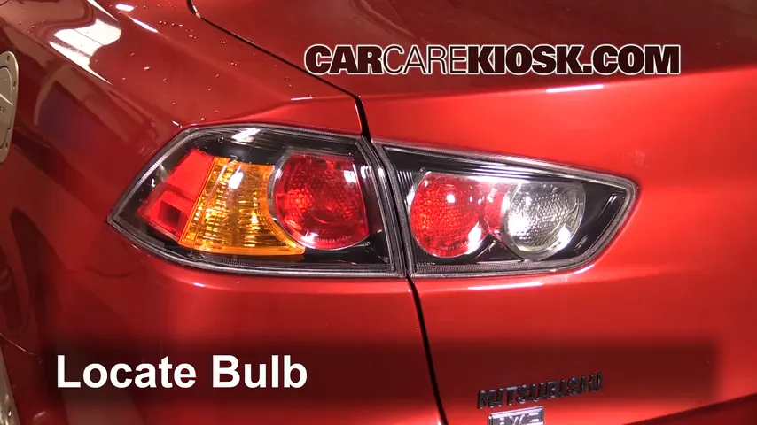 2012 Mitsubishi Lancer SE 2.4L 4 Cyl. Lights Tail Light (replace bulb)